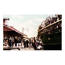 People on the Dock, Put-In-Bay, Ohio posters