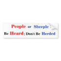 People or Sheeple? bumper stickers by tracyhaben People or Sheeple? bumper stickers