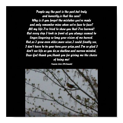 People say the past is the past,Poem- Poster by pammys