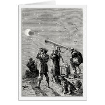 people watching a solar eclipse card
