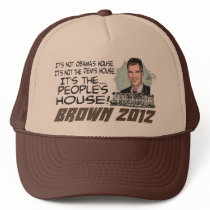 People's House Scott Brown 4 President 2012 Trucker Hats