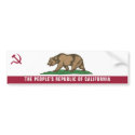 People's Republic Of California Bumper Sticker bumper stickers
