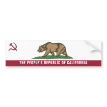 People's Republic Of California Bumper Sticker bumper stickers