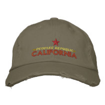 Peoples Republic Of California embroidered hats