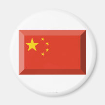 People's Republic of China Flag Jewel Magnets