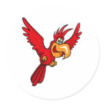 Pepe Parrot Round Stickers