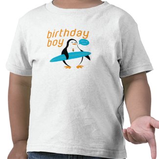 Pepe Surfer Penguin Birthday Boy T-shirt shirt