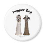 Pepper Dog and Salty Dog Fridge Magnets