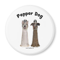 Pepper Dog and Salty Dog Fridge Magnets