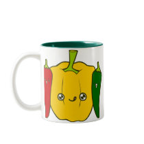 Pepper Family Doodle Art Mug mugs