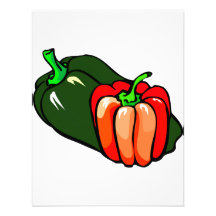 Pepper green and red graphic personalized announcement