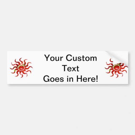 Pepper pile sun cutout shape 2.png bumper sticker