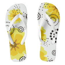 Pepper Poppies Abstract Flowers | yellow white