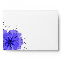 Pepper Poppies cobalt blue A7 Envelopes