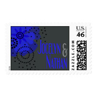 Pepper Poppies - cobalt blue Stamp