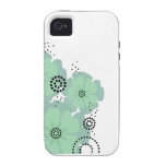 Pepper Poppies mint iPhone 4 Cases