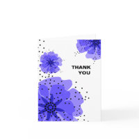 Pepper Poppies Thank You 1 blue Cards