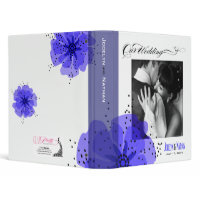Pepper Poppies Wedding Photo Album blue Vinyl Binder