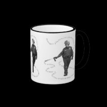 Pepper Spray Man on Two-Tone Mug mugs