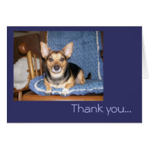 Pepper the Dog Thank You Card