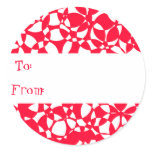 PEPPERMINT ABSTRACT CHRISTMAS GIFT TAG STICKER