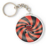 Peppermint button keychain