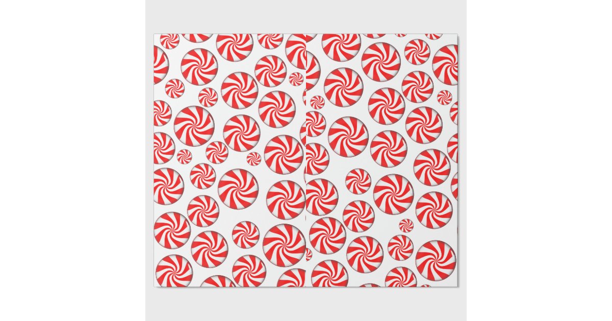 Peppermint Candies Wrapping Paper | Zazzle