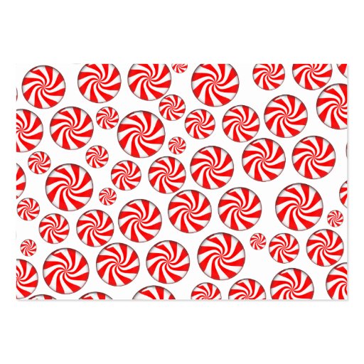 Peppermint Candy Background Business Cards (front side)