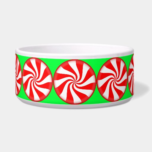 Peppermint Candy Dog Food Bowl Zazzle