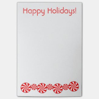 Peppermint Candy Happy Holidays Post-it® Notes