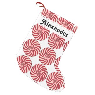 Peppermint Candy Small Christmas Stocking