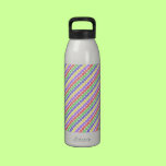 Peppermint Candy Stripes Design Water Bottle water bottles