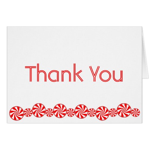 Peppermint Candy THANK YOU (with message) Greeting Card