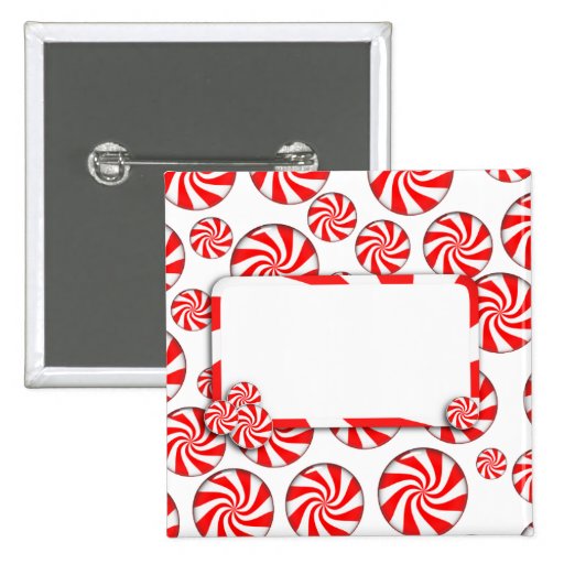 Peppermint Candy w/Tag Pins Zazzle