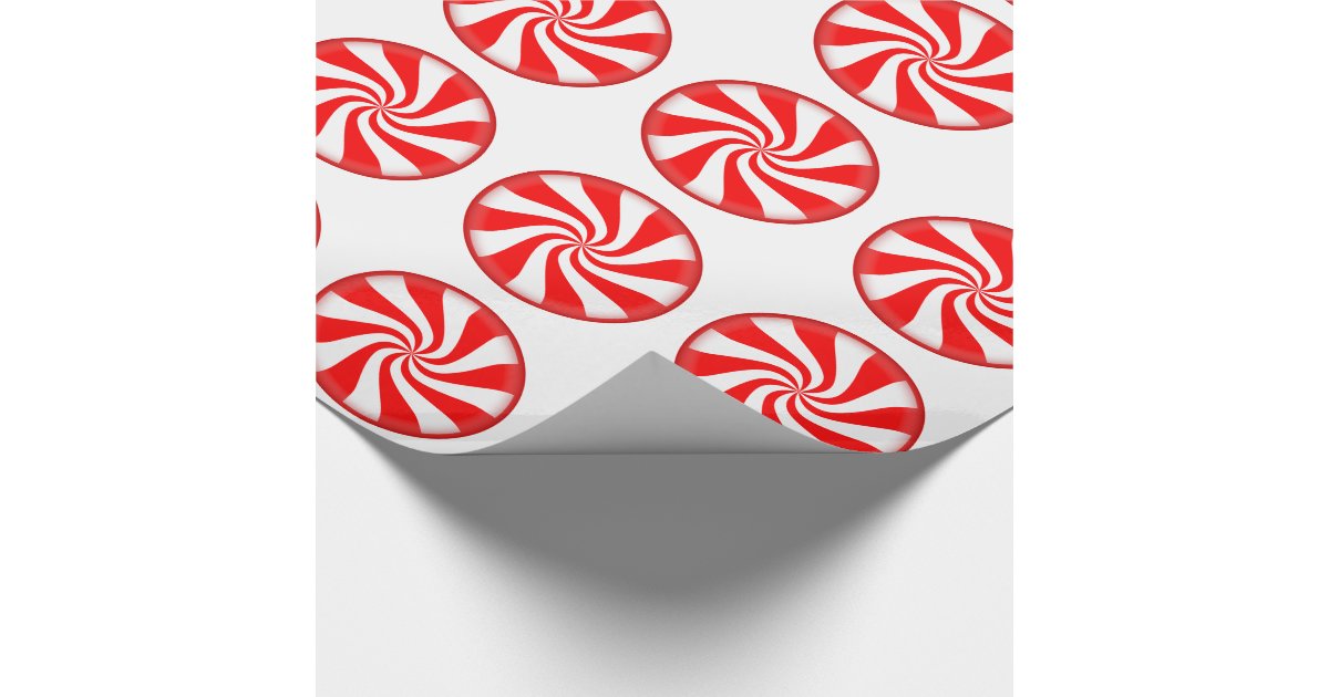 Peppermint Candy Wrapping Paper Zazzle