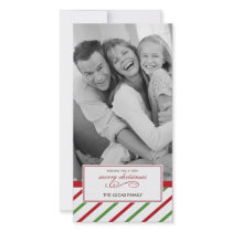 Peppermint Christmas Card photo cards