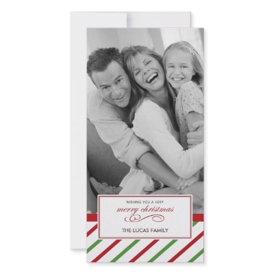 Peppermint Christmas Card Custom Photo Card (10-pack)