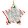 Peppermint Christmas Star Custom Ornament