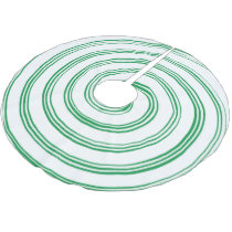 Peppermint Green and White Spiral  Tree Skirt