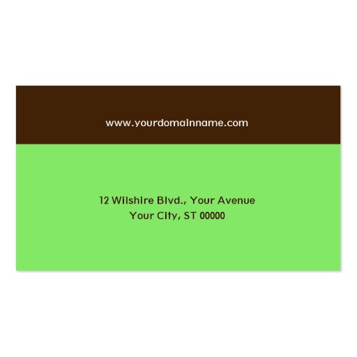 Peppermint Green  Corporate Business Card Template (back side)