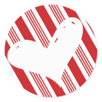 Peppermint Heart Sticker