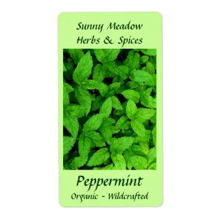 Peppermint Herbal Labels