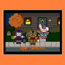 Peppermint Hollow Arrangeable Halloween Postcard postcards