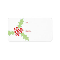 Peppermint Holly Gift Tag