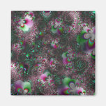"Peppermint Paisley Fantasy" ~ Abstract Art Print Magnets
