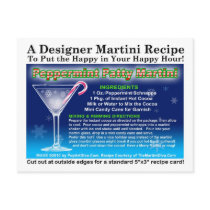 Peppermint Patty Christmas Martini Recipe Postcard