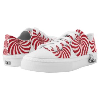 Peppermint Swirl Candy Printed Shoes