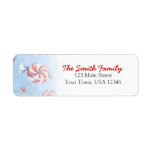 Peppermint Swirl Return Address Stickers Return Address Labels