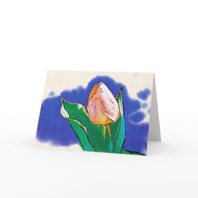 Peppermint Tulip Drawing Greeting Cards by EarthSmiles