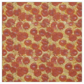 Pepperoni and Cheese Pizza Fabric